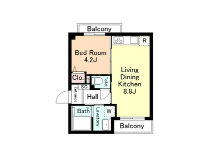 MA・MAISON COCO(1LDK/3階)の間取り写真