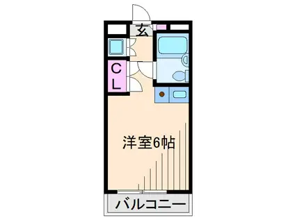 プリオール綱島(ワンルーム/2階)の間取り写真