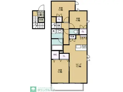 BAMBOU MAISON(3LDK/2階)の間取り写真