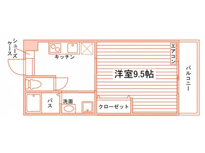 アーバンテラス春日町(1K/5階)の間取り写真