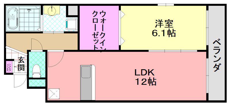 レジデンス コーワ(1LDK/3階)の間取り写真
