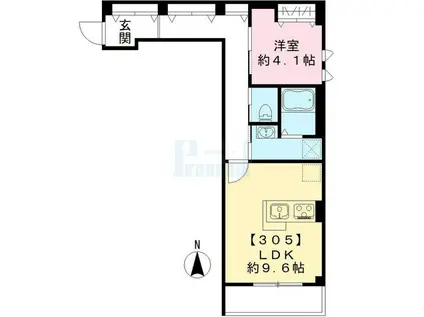 スカイガーデン上石神井(1LDK/3階)の間取り写真