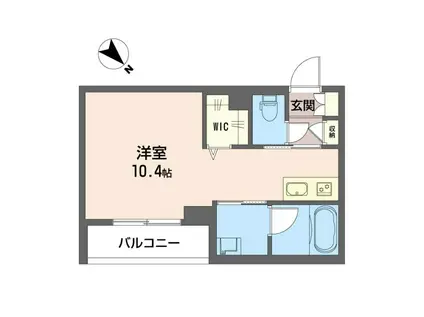 クオリスタ蘇我(ワンルーム/3階)の間取り写真