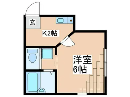 ＪＲ横浜線 淵野辺駅 徒歩13分 2階建 築17年(1K/1階)の間取り写真