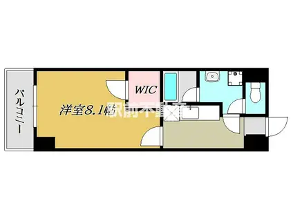 S-FORT佐賀天神(1K/4階)の間取り写真