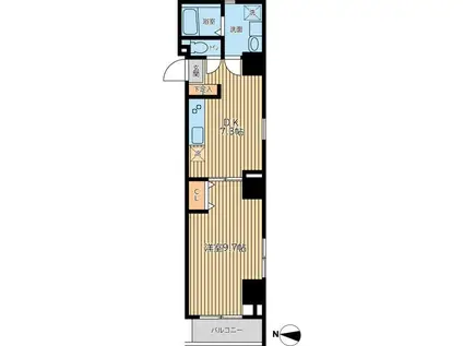 オーキッドレジデンス両国II(1DK/5階)の間取り写真