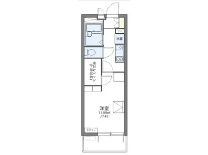 レオパレスレインボーステイツ(1K/1階)の間取り写真