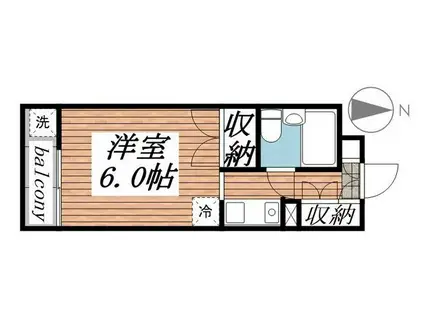 メゾン・ド・サンディーク(ワンルーム/3階)の間取り写真