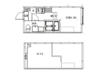 東四つ木1丁目A NEO AVAND(1K/1階)の間取り写真