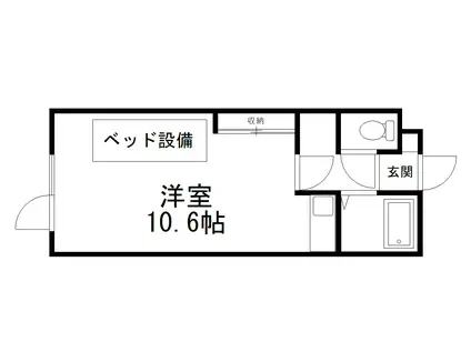 大栄緑ケ岡ハイツ(ワンルーム/2階)の間取り写真