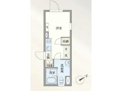 PASEO市谷台町I パセオ市谷台町I(ワンルーム/2階)の間取り写真