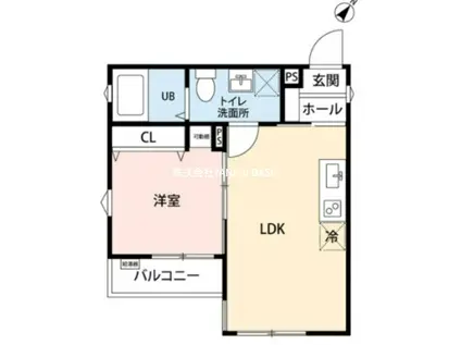 江ノ島アパート(1LDK/2階)の間取り写真