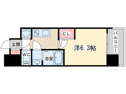 セレニテ梅田北アリエ壱番館(1K/5階)の間取り写真