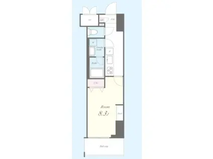 ラフィシア関内(1K/10階)の間取り写真