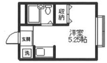 ハイム大崎(ワンルーム/1階)の間取り写真