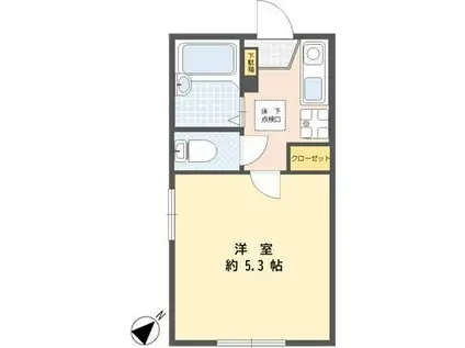 フルセイル朝日町(1K/1階)の間取り写真