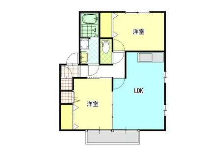 アドラブールフカヤツ(2LDK/1階)の間取り写真