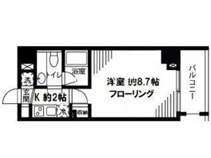 プリマヴェーラ小石川(1K/2階)の間取り写真