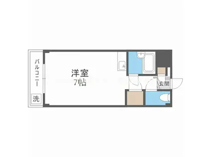 メープルツチモト(ワンルーム/2階)の間取り写真