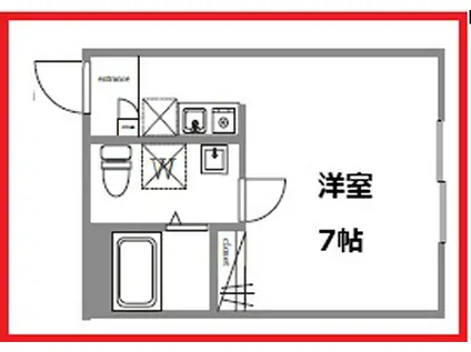 クラウディア シバマタ(ワンルーム/2階)の間取り写真