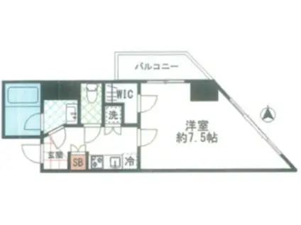 ニル・ヴィエント・アース大森山王(1K/2階)の間取り写真