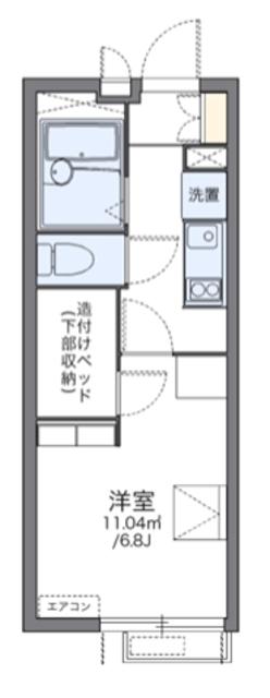 レオパレスサンフラワーA(1K/2階)の間取り写真