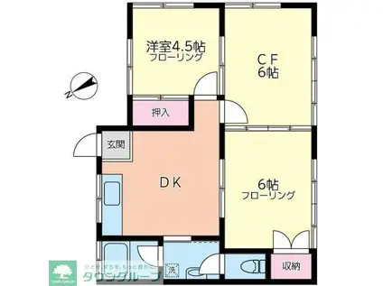 栄ハイムIII(3DK/1階)の間取り写真