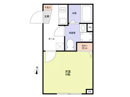 VISTA MAGOME(1K/3階)の間取り写真