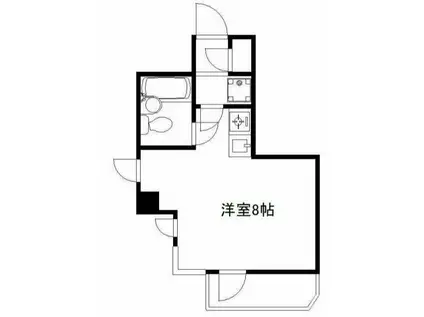 赤羽アムフラット(ワンルーム/3階)の間取り写真