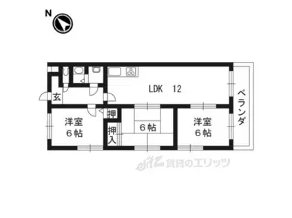 メゾン・ド・リッツ(3LDK/5階)の間取り写真