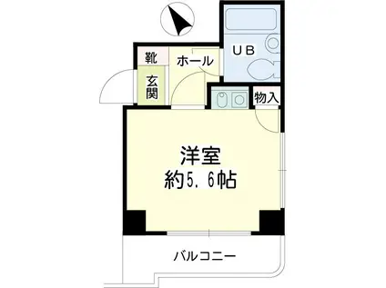 エスパッソ綾瀬(ワンルーム/5階)の間取り写真