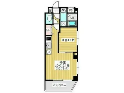 プラージュ幕張(1LDK/3階)の間取り写真