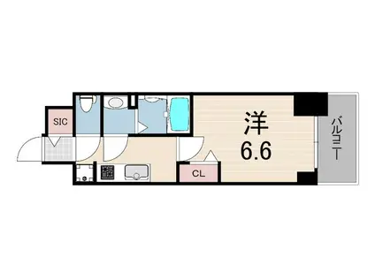 プレサンス ハーバーランド アンド・シー(1K/3階)の間取り写真