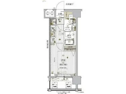 メインステージ東神奈川(1K/11階)の間取り写真