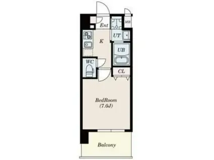 S-FORT難波西(1K/2階)の間取り写真