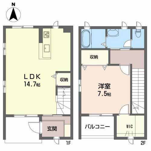 マジェスティ VII(1LDK/1階)の間取り写真