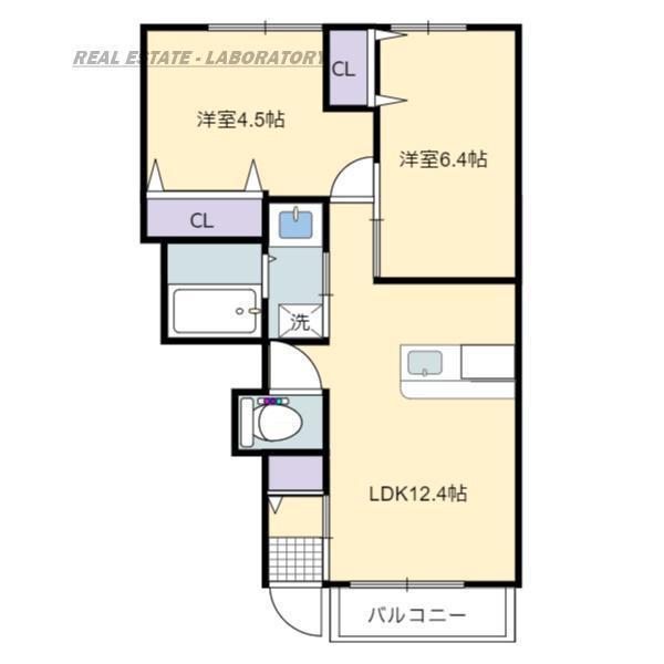 ARK II(2LDK/1階)の間取り写真