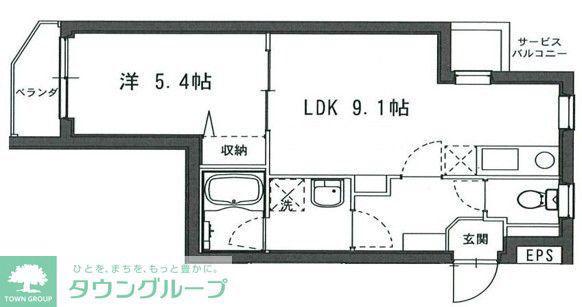ファブール練馬(1LDK/1階)の間取り写真