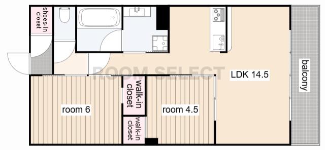 プレサンスロジェ上前津駅前 THE RESIDENCE(2LDK/15階)の間取り写真