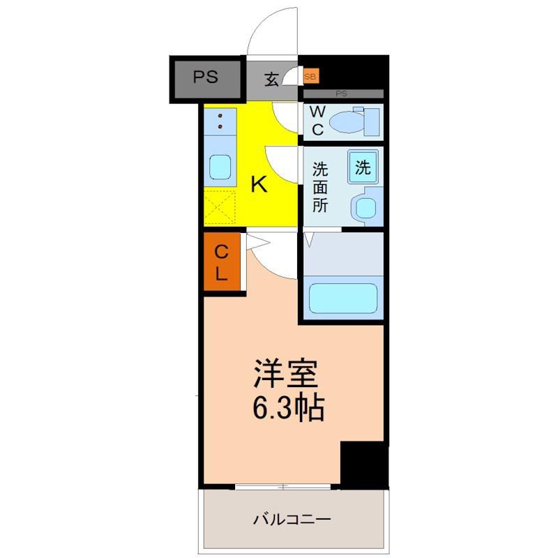 S-RESIDENCE神宮西駅前ASCENT(1K/11階)の間取り写真