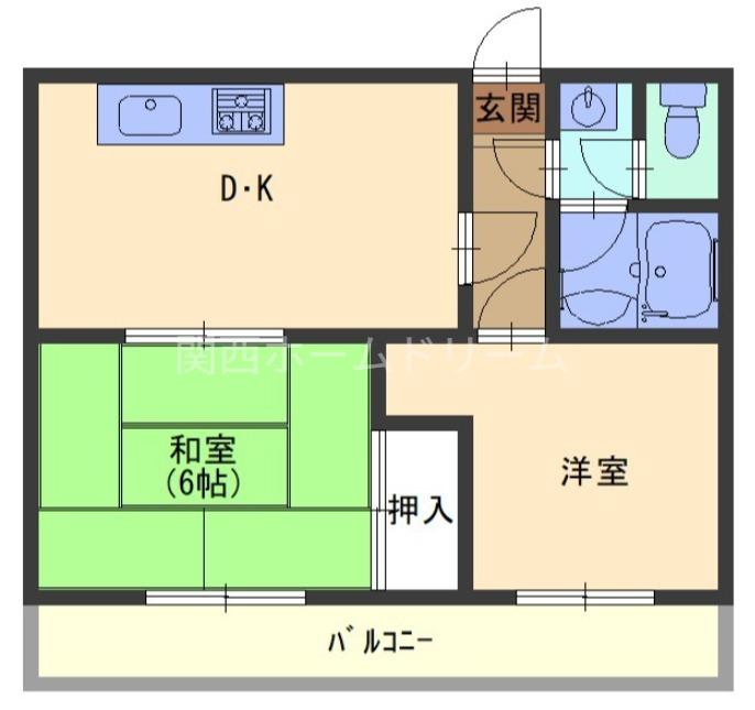 ケイプラザ金田(2DK/3階)の間取り写真