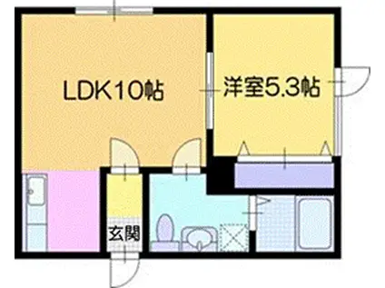 アーバン918(1LDK/1階)の間取り写真