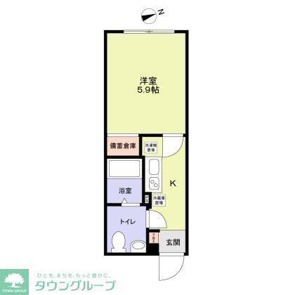 VISTA NAKANOーFUJIMICHO(1K/1階)の間取り写真