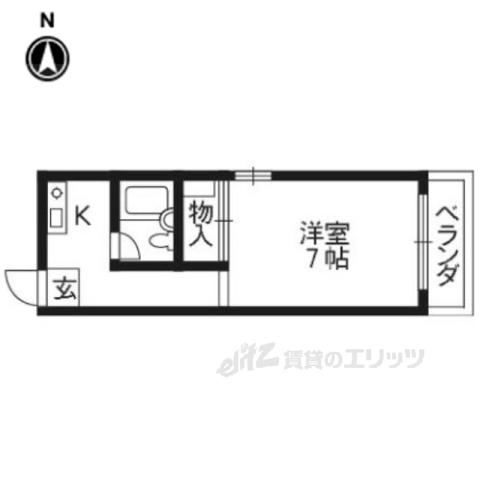 メゾンポエムⅢ(1K/3階)の間取り写真