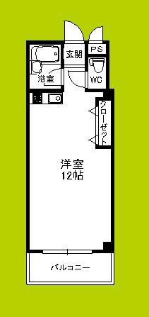 タイホウハイツ敷津2番館(ワンルーム/2階)の間取り写真