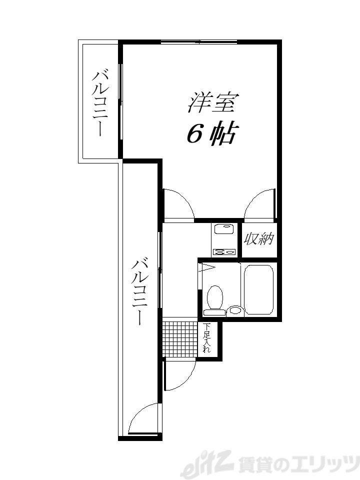 アンフィニィ島上(1K/3階)の間取り写真