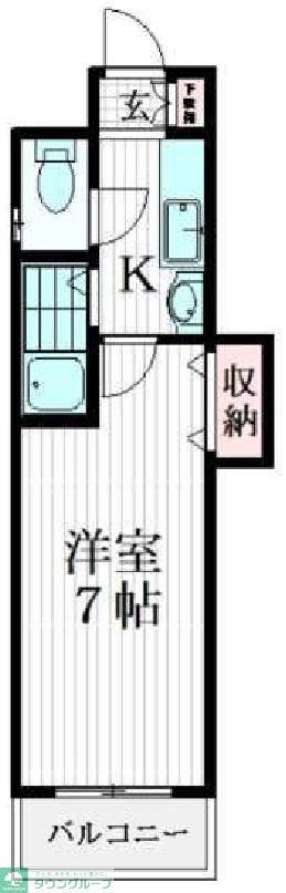 レジデンス16番館(1K/4階)の間取り写真