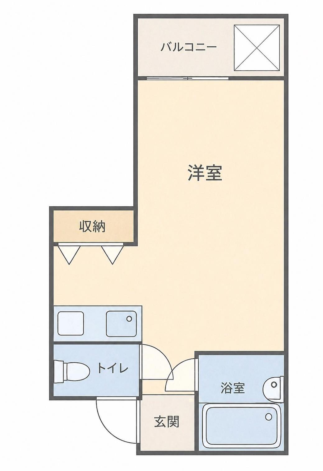 M・Yビル(ワンルーム/4階)の間取り写真