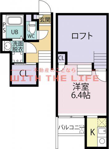 ADCプレミール荘島(1SK/1階)の間取り写真