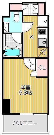 アーバネックス旗の台(1K/9階)の間取り写真